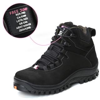 Bota Coturno com CA EPI feminino de Couro Biqueira Resistente Reforçada Envio imediato em Oferta na Shopee