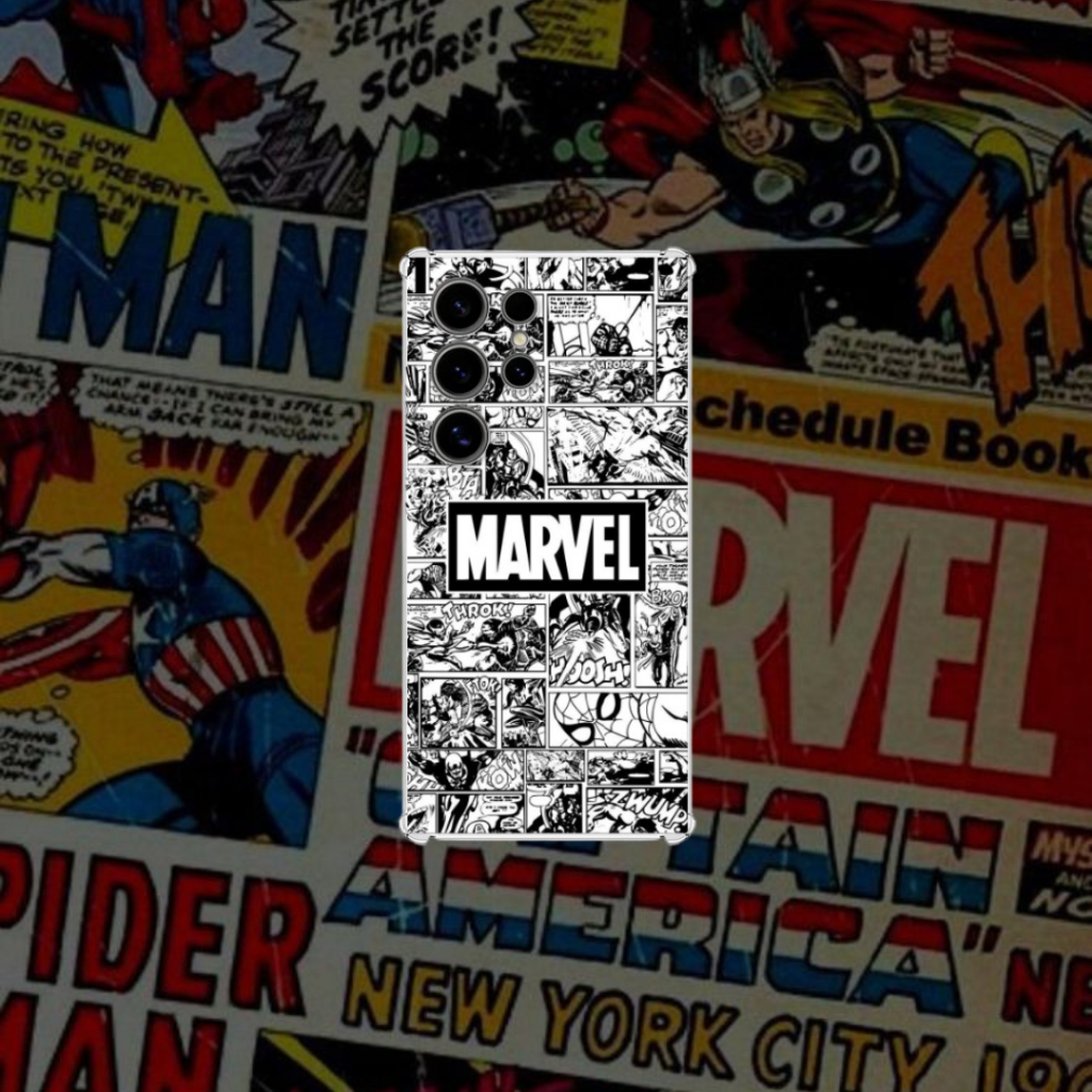Capa Capinha TPU Desenhos Variados Marvel S24, S24 FE, S24 PLUS e S24 ULTRA