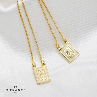 Escapulário Religioso Sagrado Coração de Jesus e Nossa Senhora do Carmo Banhado a Ouro 18K - D France Semijóias em Oferta na Shopee