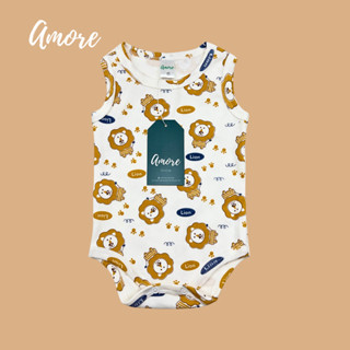 Roupa de Bebê Body Regata Leãozinho Suedine - 100% Algodão
