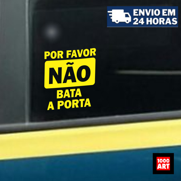 Adesivo Não Bata A Porta - Motorista | Uber | 99 | Taxi - Adesivo Segurança Taxi Uber Consultórios Hospitais