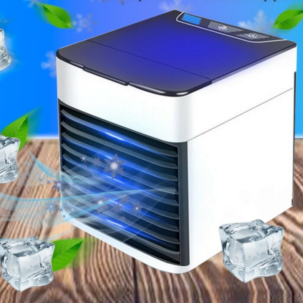 Mini Ar Condicionado Ventilador atualizado Portátil Climatizador Umidificador Escolar Refresca Clima
