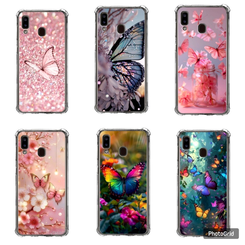 Capa Samsung A20/ A30  case desenhos variados borboleta em Oferta na Shopee
