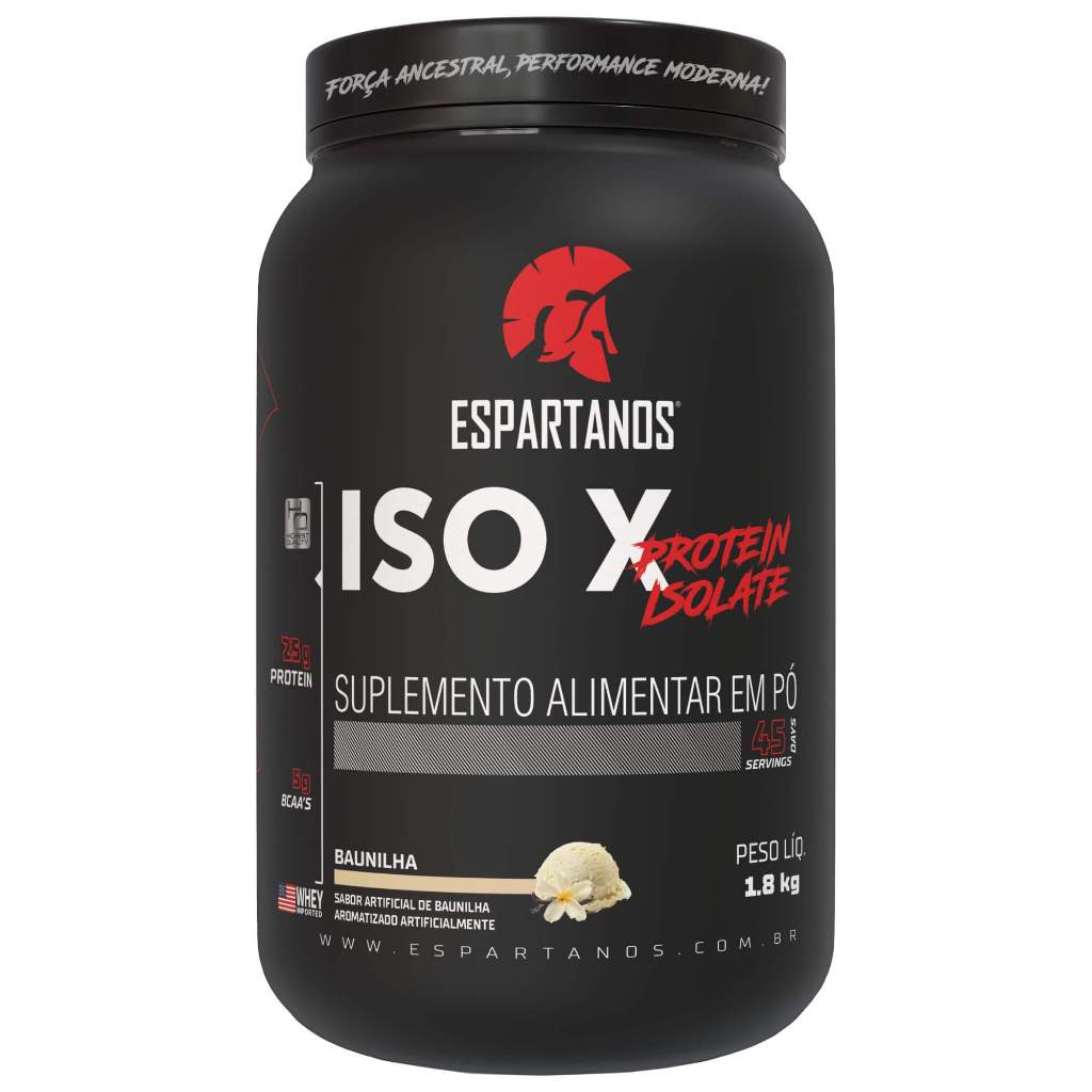 Whey Protein Isolado ISO X 100% Pure Isolate 1800g - Espartanos em Oferta na Shopee