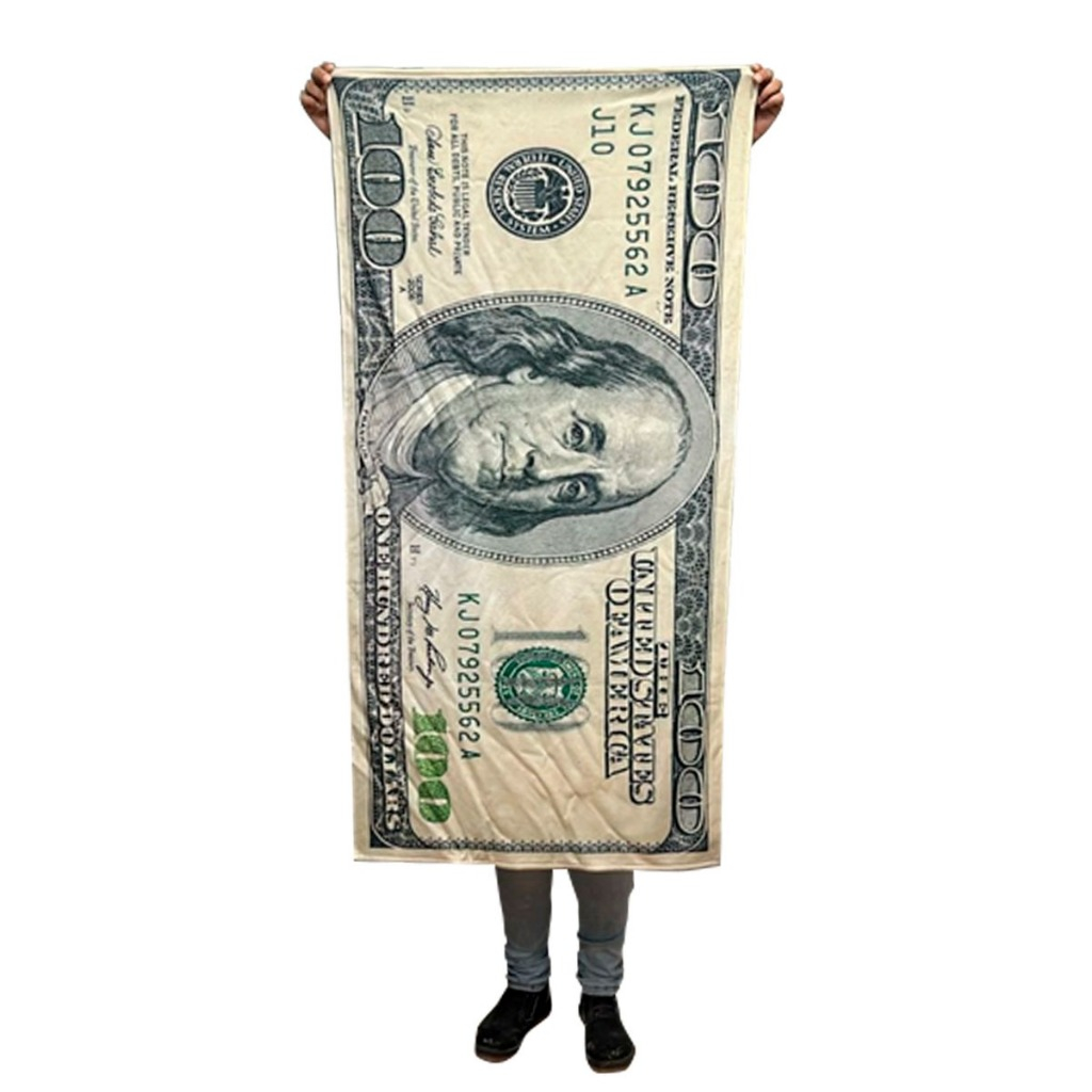 Toalha De Praia Dinheiro Divertida Piscina adulto Dollar Real Estampa Real Dolar 1,40 x 0,70 em Oferta na Shopee