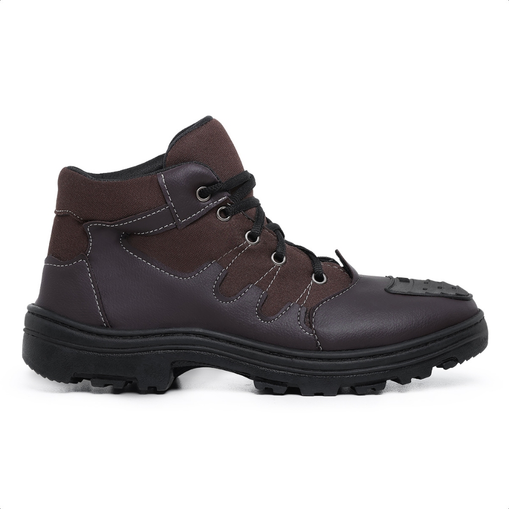 Bota Coturno Masculino Motociclista Militar Cano Médio Adventure