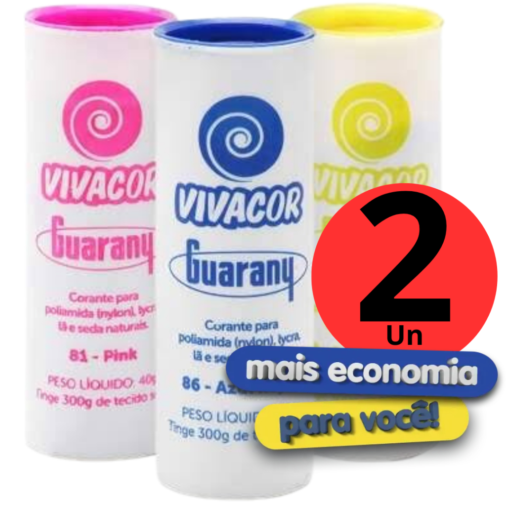 Kit 2 unidades Corante Vivacor Guarany em Oferta na Shopee