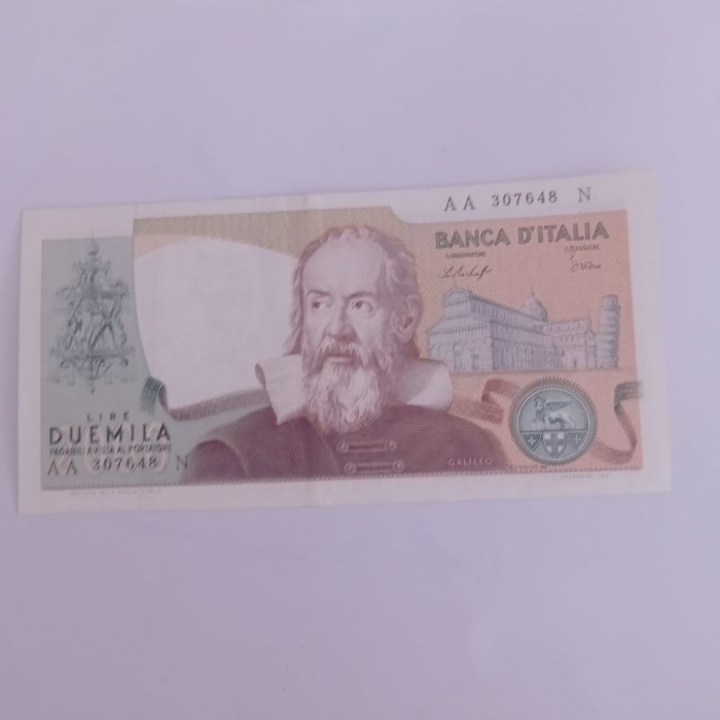 Cédula Antiga 2 Mil Lira  mbc+