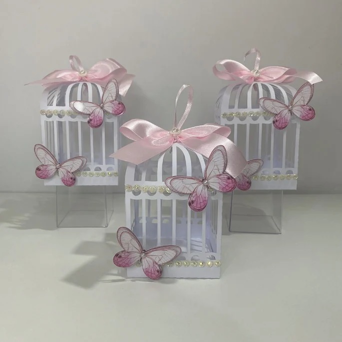 Gaiola Personalizada Jardim Encantado Branca Lembrancinhas para Festa Infantil Aniversário em Oferta na Shopee