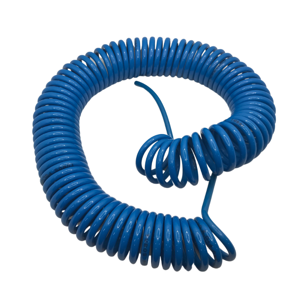 Mangueira Espiral Pu Azul 8mm X 15 Metros Para Ar Comprimido Compressor Bico de Limpeza