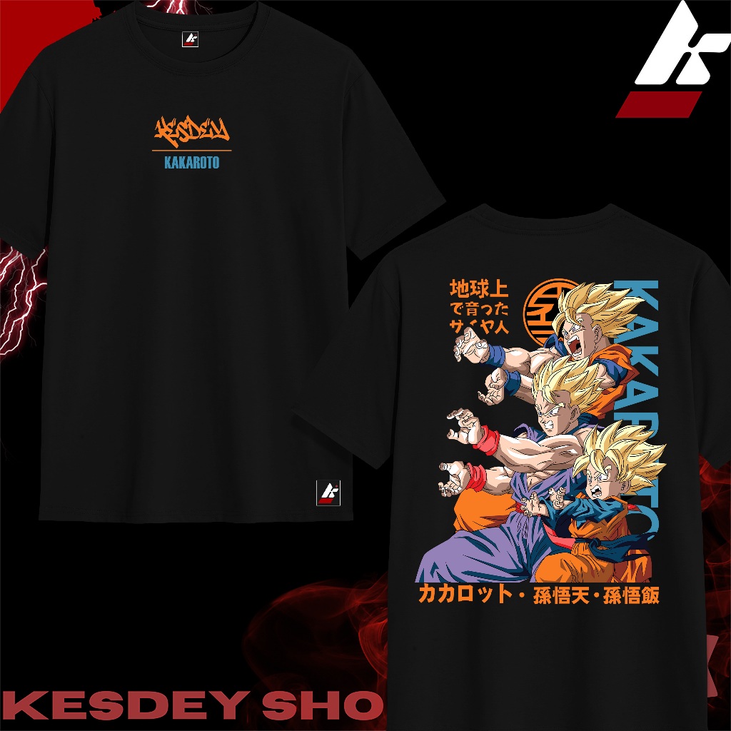 CAMISETAS T-SHIRT 100% Algodão UNISSEX STREETWEAR Estampa Personalizada KESDEY ANIME DRAGON BALL GOKU KAKAROTO