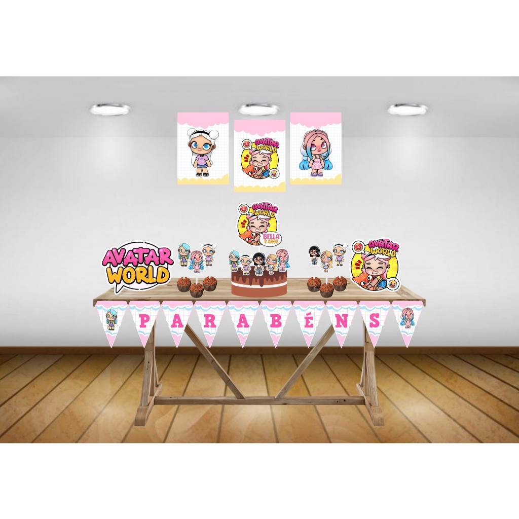 Kit Festa Avatar World só um bolinho Avatar World - festa em casa - envio rápido