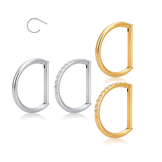 1 Piercing Meia Argola Aço cirúrgico Segmento Articulado Zircônia / Septril, Rook, Conch, piercing corpo em Oferta na Shopee