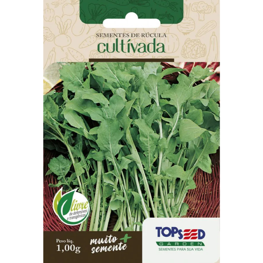 Semente Rúcula Cultivada Topseed - 1 Envelope