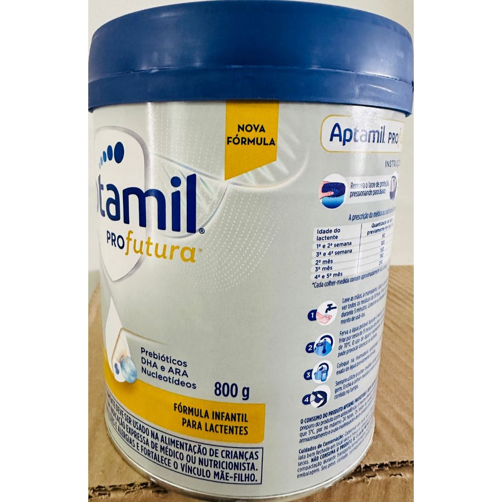 KIT C/ 6 UNIDADES APTAMIL PRO FUTURA 1 800G CADA LATA NOVA FORMULA E EMBALAGEM