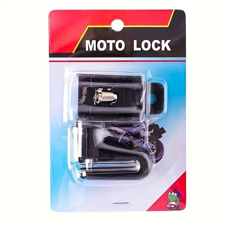 Motocicleta Freio a Disco Bloqueio Segurança Anti-Roubo Mountain Bike com chave durável 2 chaves
