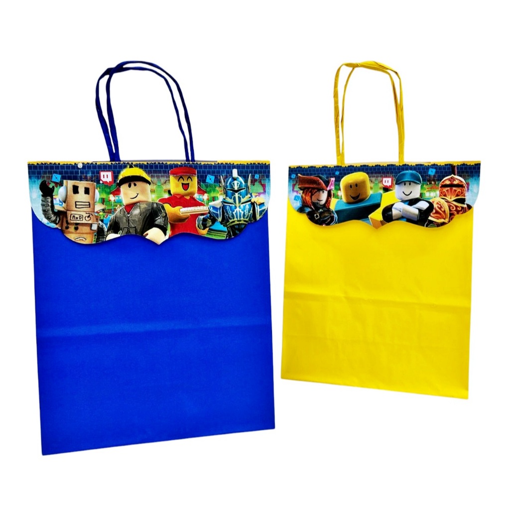 Lapela pra sacolinha Roblox Sacolinha Temática Roblox Pacote com 10 Unidades Lembrancinha Roblox.