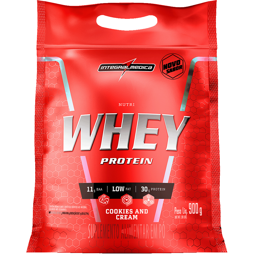NUTRI Whey Protein - Integralmedica - Pote 900g - 30g de Proteína na dose