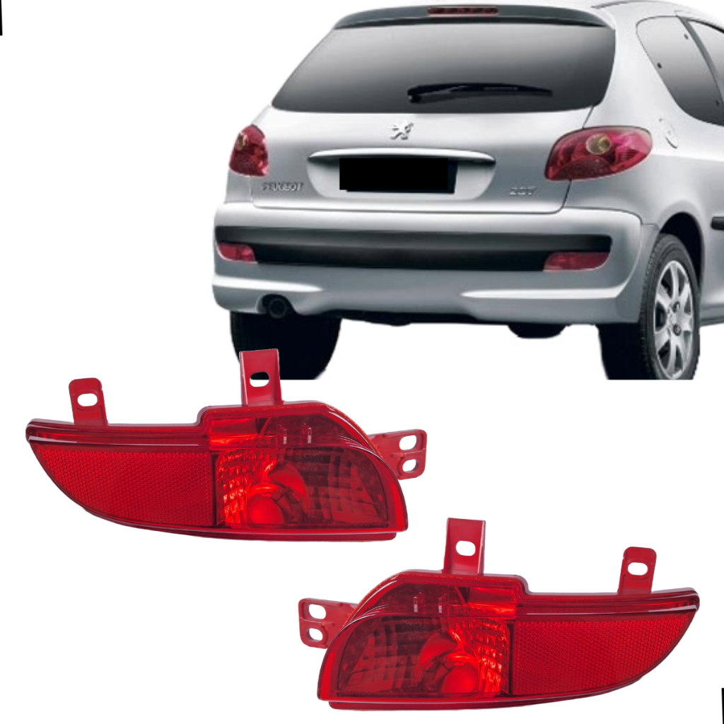 Lanterna Refletor Parachoque Traseiro Peugeot 207 Hatch 2008 2009 2010 2011 2012 2013 2014 2015