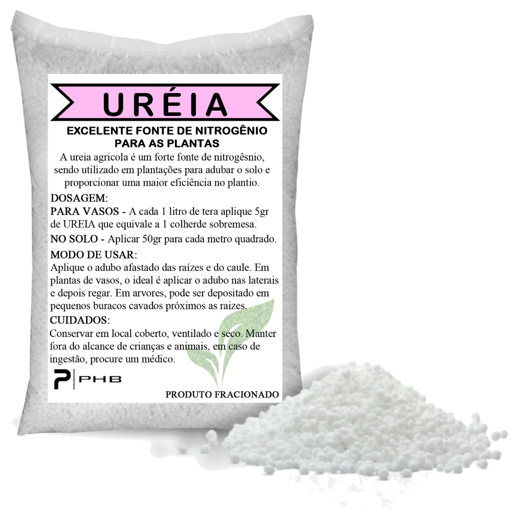 1KG - Adubo Fertilizante Mineral UREIA Agrícola - Granulado