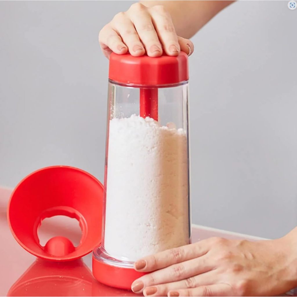 Tapioqueira Premium Peneira Polvilhador Armazena Farinha Beiju Goma de Tapioca Açúcar Utensílio Cozinha - NEXUS MARKET