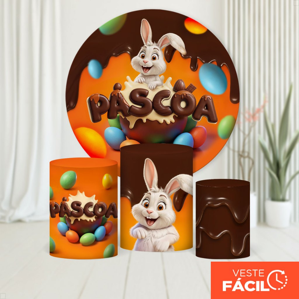 Painel Redondo Páscoa 3d + Trio de Capas Cilindros Em Tecido Com Elástico Veste Fácil -  KIT-2572 em Oferta na Shopee