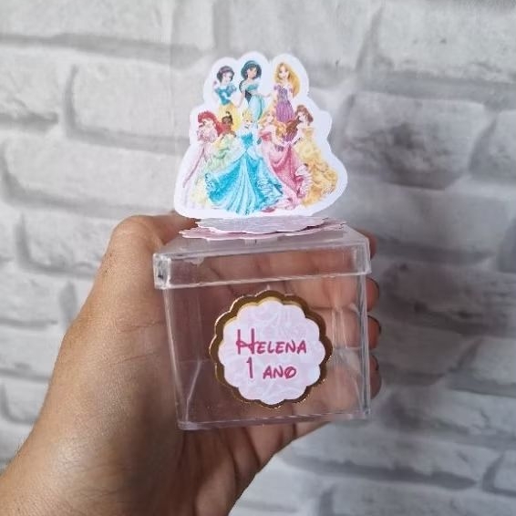 Apliques em pé 3D e nome da criança Princesas Lembrancinhas Festa infantil Aniversário Luxo Personalizados PEGUE E MONTE