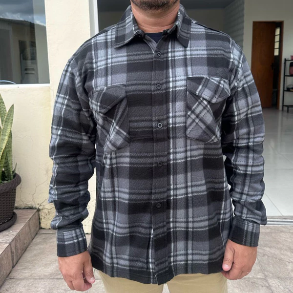 Camisa Xadrez De Lã Sintética Varias Cores Para O Frio flanelada inverno quentinha masculina