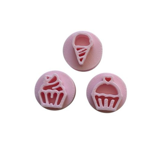 Carimbos para Brigadeiro Docinhos Sorvete Bolinho Cupcake Kit com 3 Marcadores de Brigadeiro