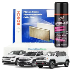 Filtro De Cabine Ar Condicionado Bosch Jeep Renegade Compass Fiat Toro + Spray Higienizador