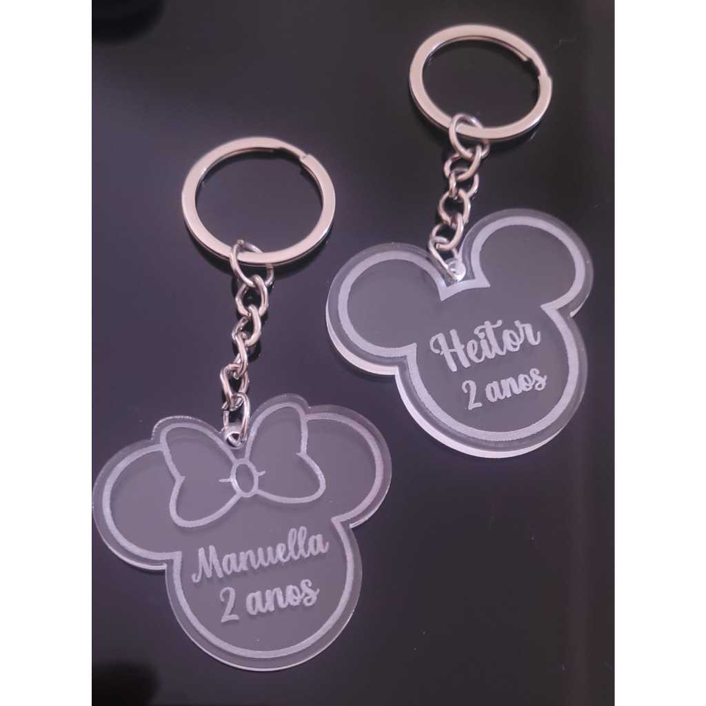 LEMBRANCINHA; CHAVEIRO PERSONALIZADO COM NOME; CHÁ DE BEBE; ANIVERSARIO; MATERNIDADE; MINNIE; MICKEY