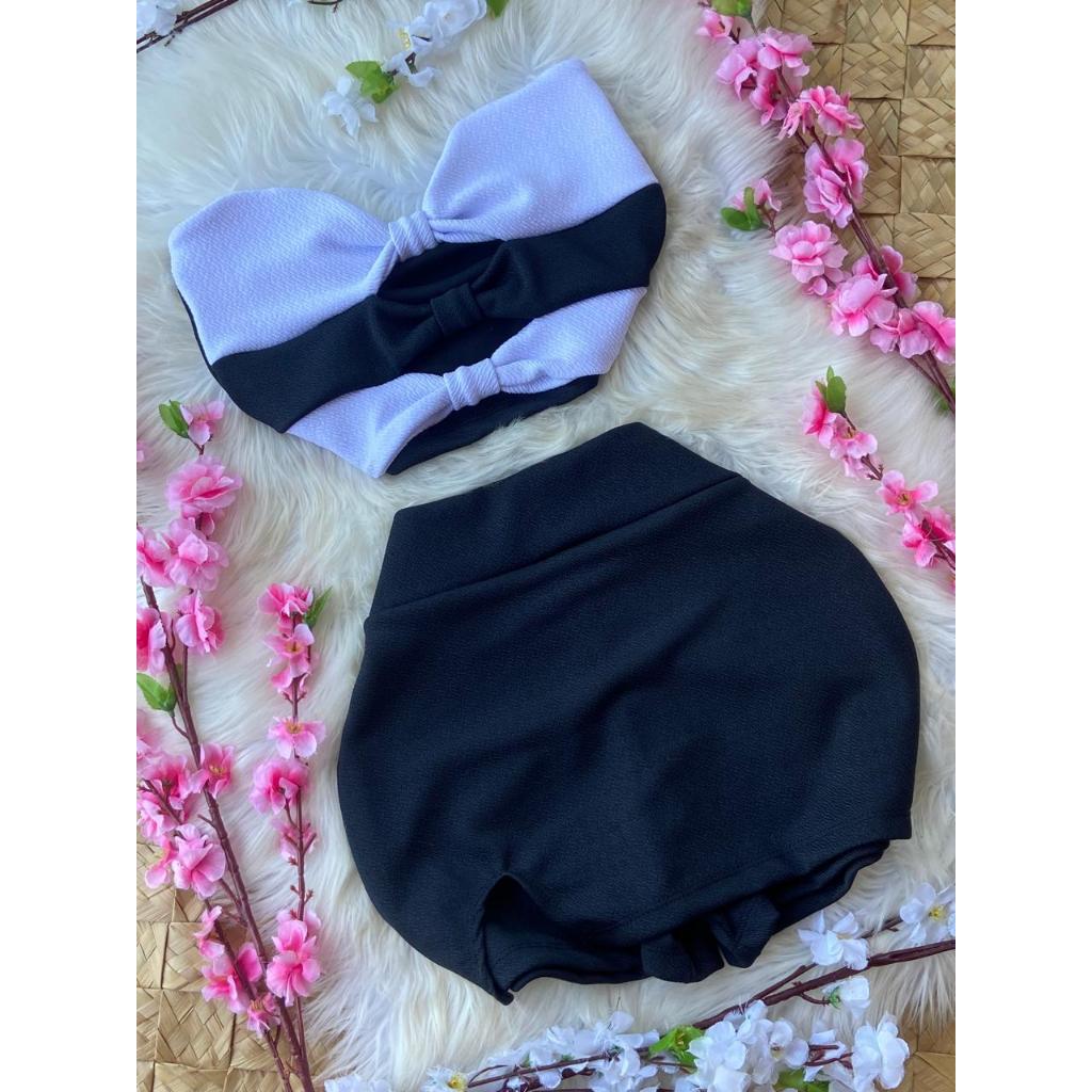 Conjunto Duda! (Três Nós) Cropped + Short Saia (LINDO!!!)