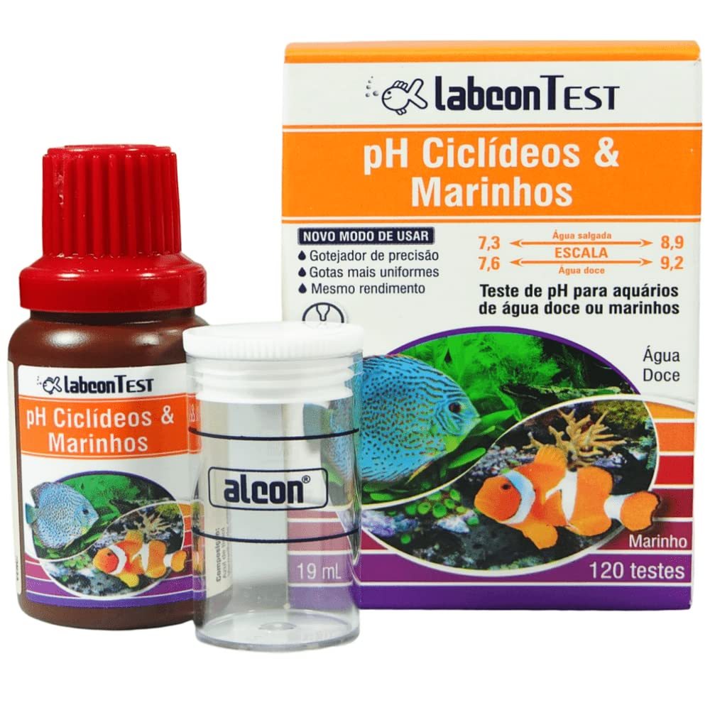 Alcon Labcon Teste Ph Ciclideos e Marinhos 19ml - 120 testes