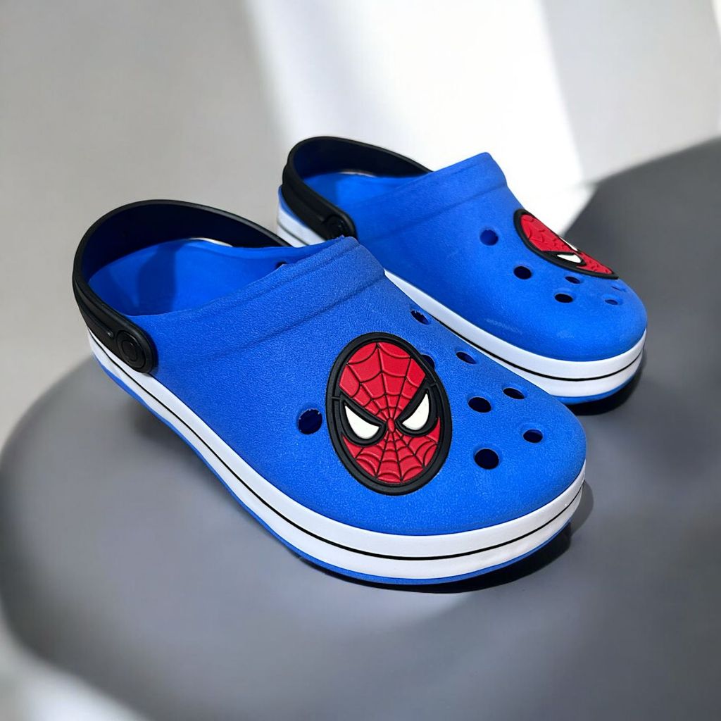 Sandalia Babuche Fachetado Injetado Masculino Personagem Aranha Moderno Macio Leve Confortável Kids