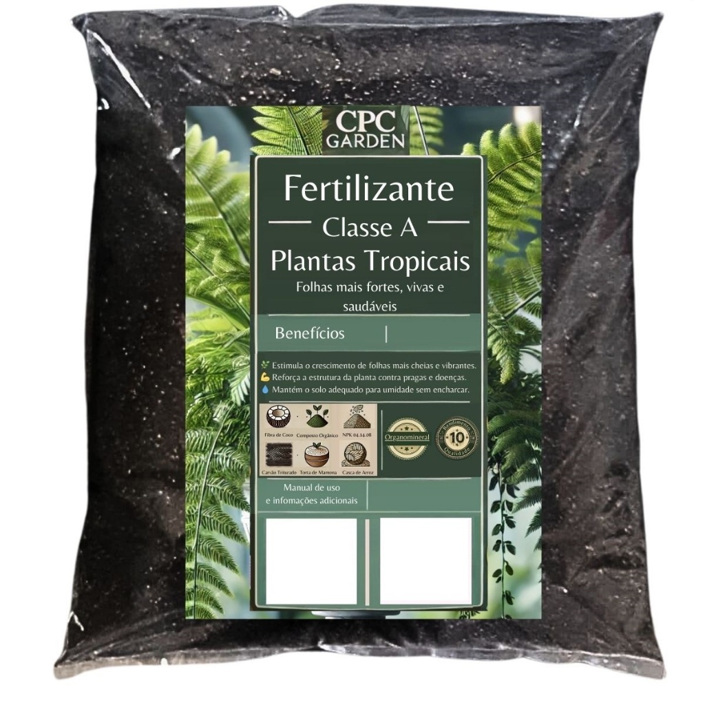 Fertilizante Organomineral Classe A CPC Garden Plantas Tropicais