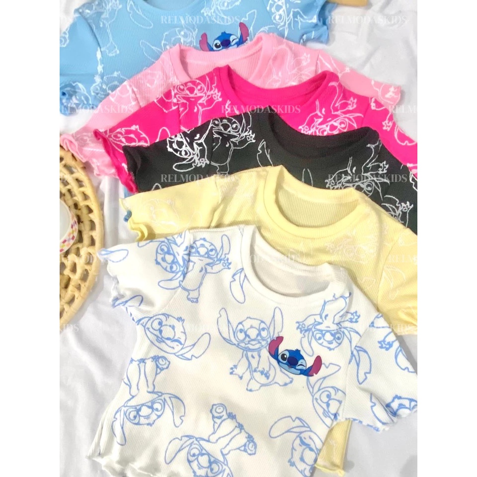 Blusa Cropped Infanitl Canelado Ribana Total Lilo Casual Lisa