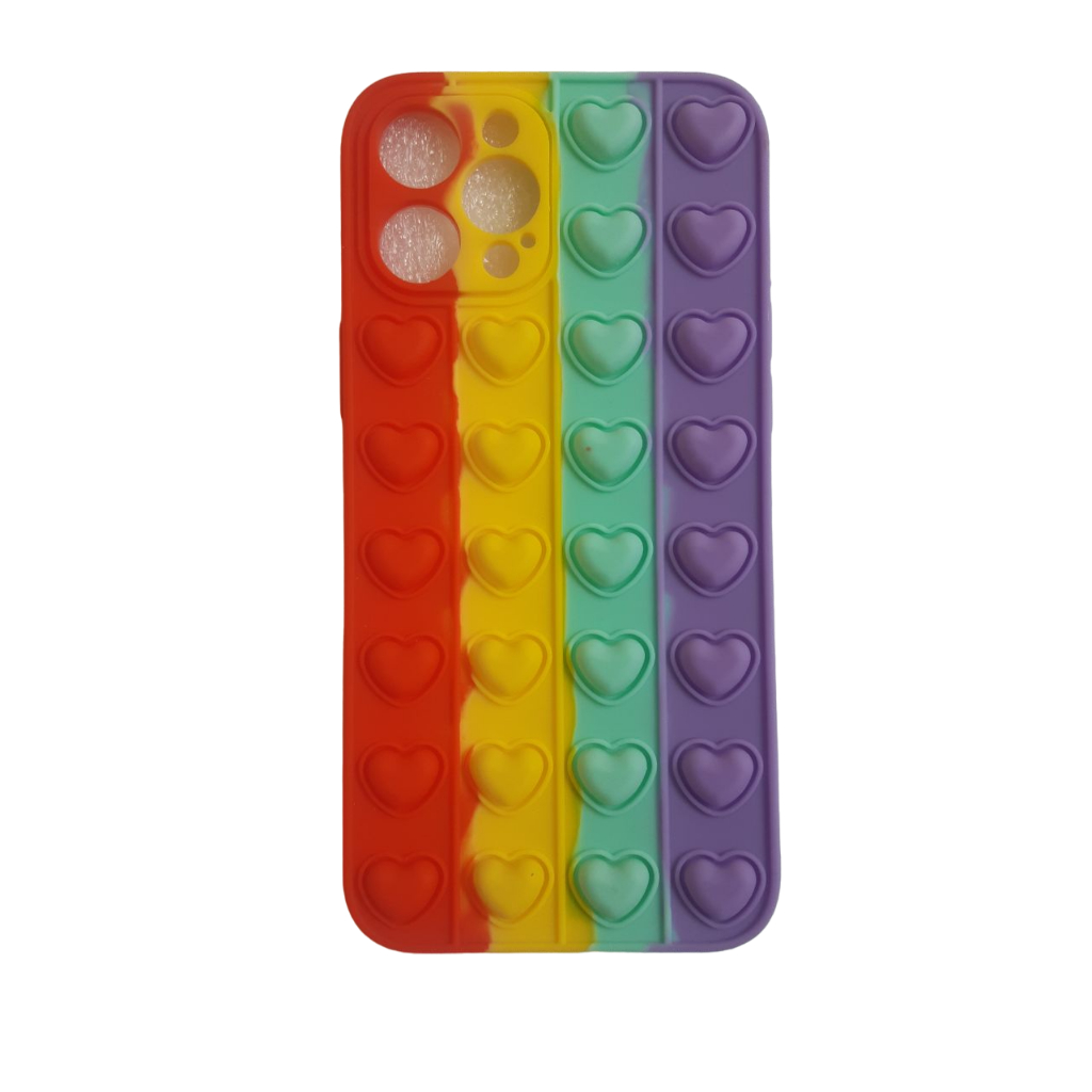 Capa Fidget Popit anti stress modelos IPHONE XR XS X 11 12 PRO MAX 12 PRO 8 PLUS 7 PLUS 7 8 SE