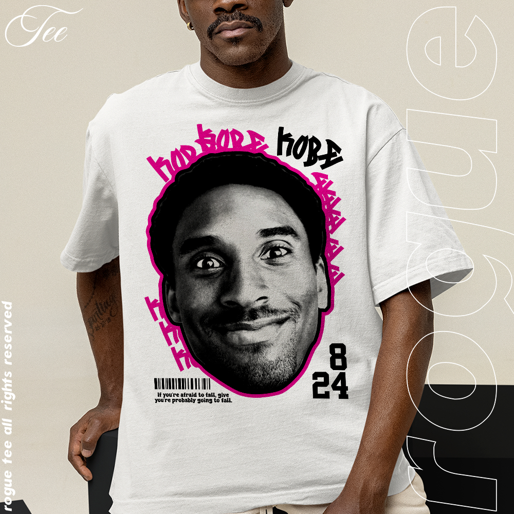Camiseta Basica e OVERSIZED Kobe Bryant Basquetebolista Estadunidense Face Style Tee Graphic