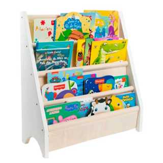 Rack Para Livros Infantil, Standbook Montessoriano Branco em Oferta na Shopee