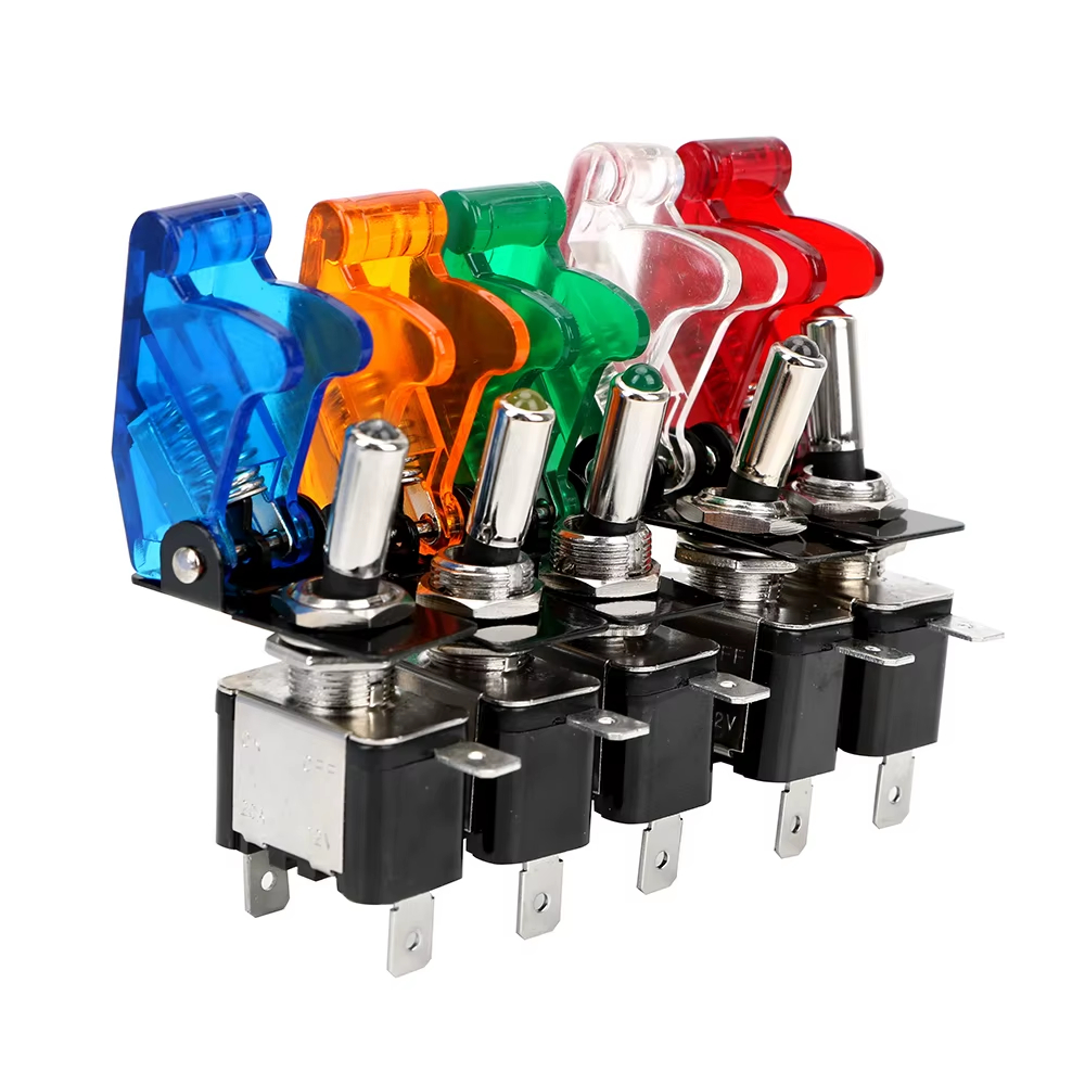 Chave Botão Caça Tictac com Led Interruptor Turbo Nitro Tuning Liga Desliga On Off Neon 12V 20A