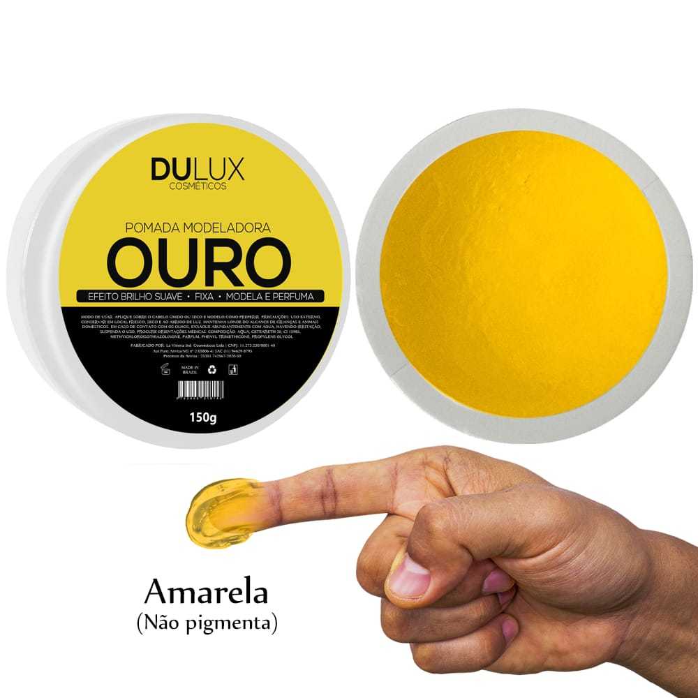 Pomada Modeladora DULUX 150g One Million Variedades Ouro Ruby Incolor Premium Seco Caramelo