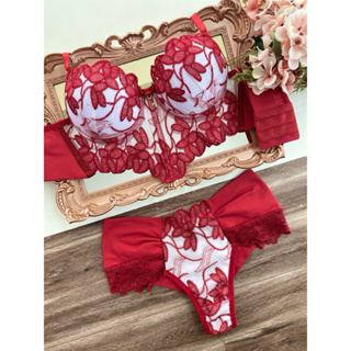 lingerie sexy luxo, lingerie cropped de tule bordado , lingerie super luxo top de renda sexy (Pamela) em Oferta na Shopee
