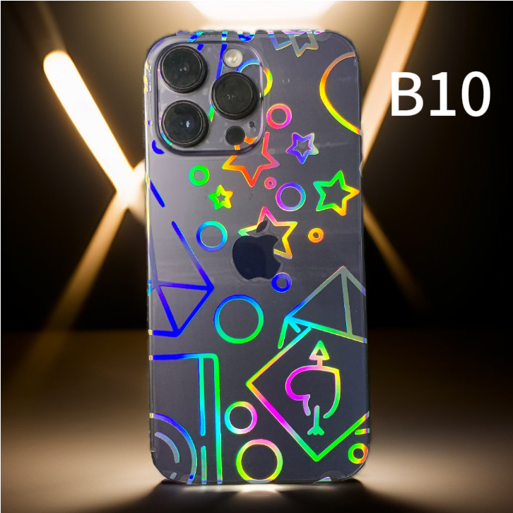 Película Traseira Com Padrão de laser luminoso pra samsung A14/A15/A16/A24/A25/A34/A35/A55/A05S/A06/M55/B10-B18