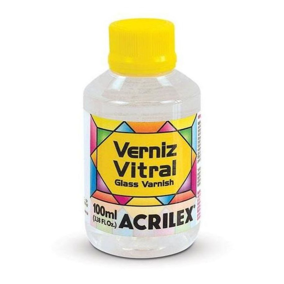 Verniz Vitral Acrilex - Incolor Clareador - 100ml Perfeito para Copos Garrafas Vasos e Outras