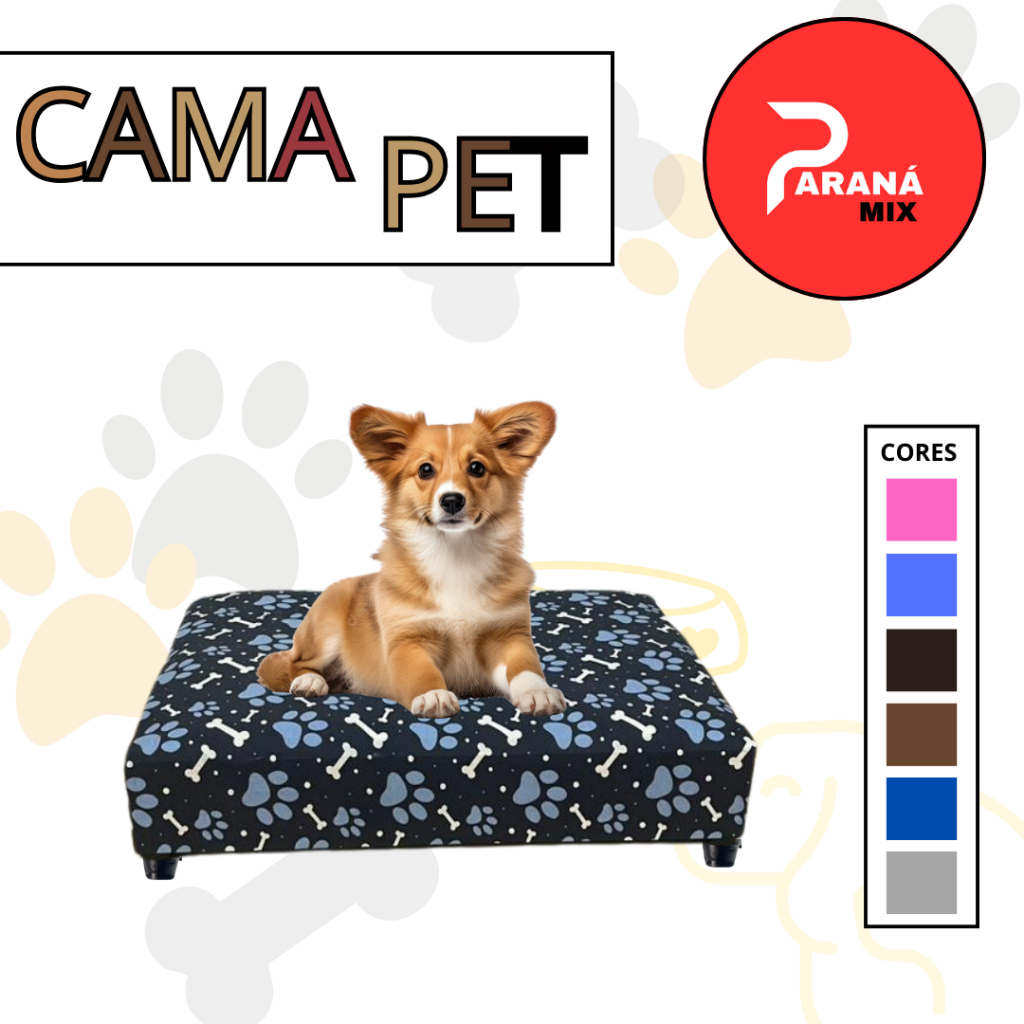 Cama Pet Cachorro Confortável Elegante Com Pézinho