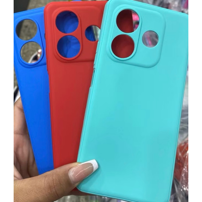 Kit 2X1 Xiaomi Redmi Note 14 4G- Película Privacidade Ceramica 3D + Capa Silicone Aveludada Colorida