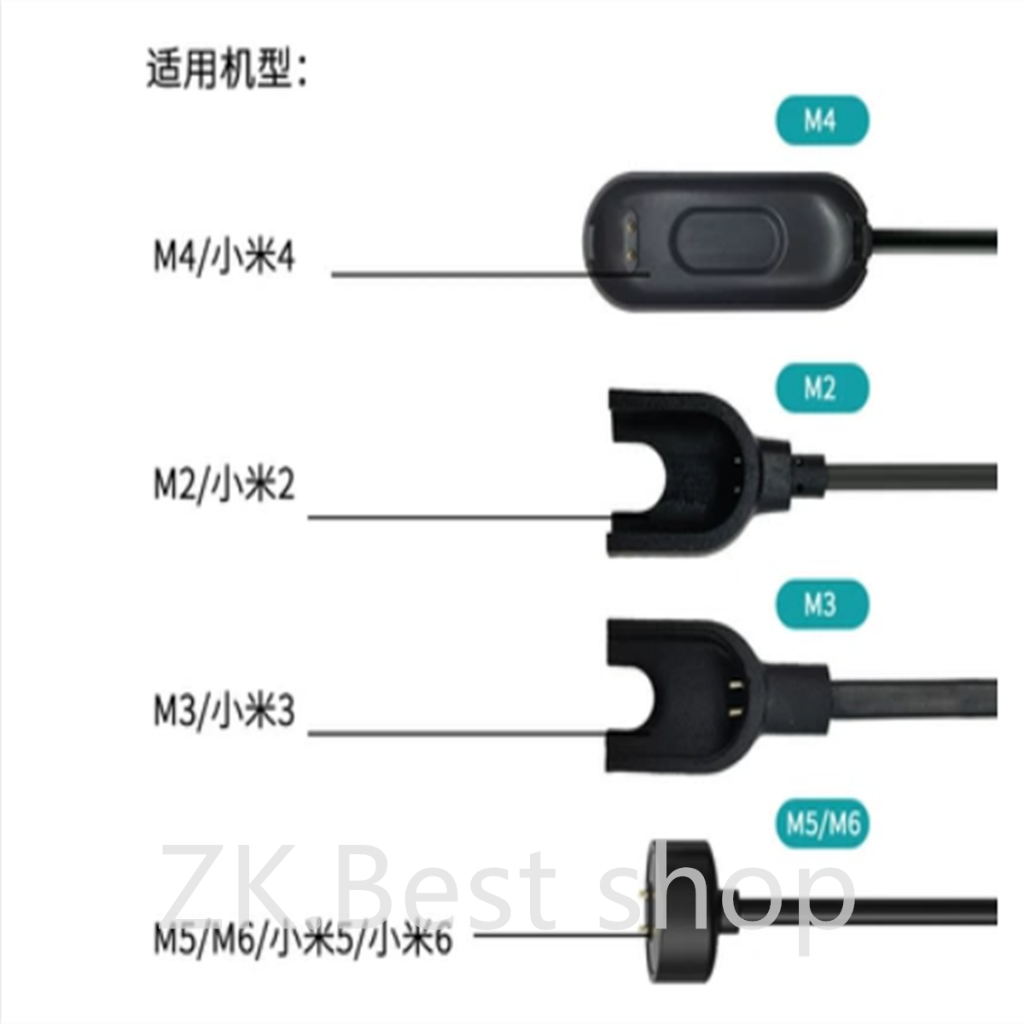 Cabo Carregador Usb Para Relogio Smartwatch Xiaomi Mi Band 2 3 4 5 6 7 8 PRO Redmi band 2 Watch 2 3 4 5 Active Lite