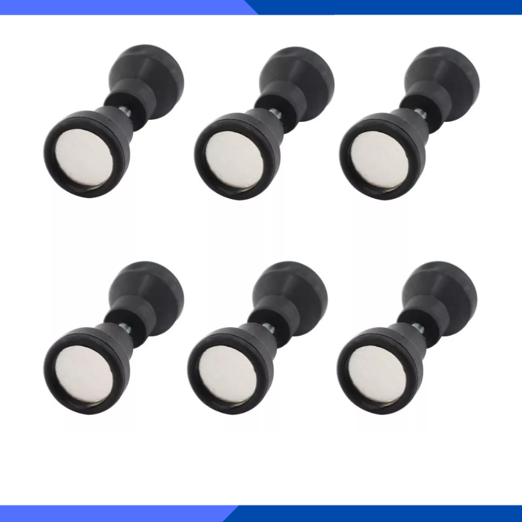 6 Puxador Duplo Box Acrílico Preto – Ideal para Portas, Abrigo de Pia e Banheiro