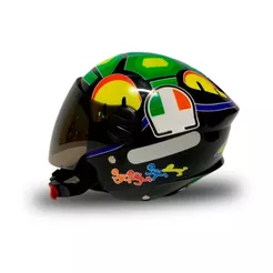 Capacete Aberto Feminino Masculino Liberty New 3 Moto Personalizado Tartaruga Viseira Fume/Cristal