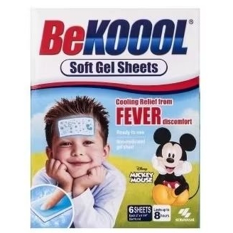 Adesivo para febre BeKoool com 6 unidades xô febre gel adesivo